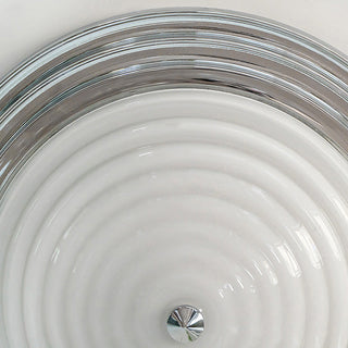 Nordic LED chrome ceiling fixture – flush mount ambient detail
