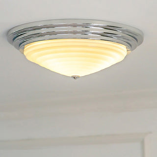 Nordic chrome ceiling lamp flush mount – LED soft ambient glow