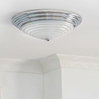 Nordic LED flush ceiling lamp chrome – soft ambient bedroom