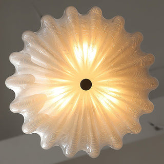 Elegant creamy ceiling light glass white – dining room