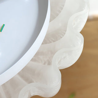 Creamy white elegant glass ceiling fixture – bedroom glow