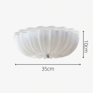 Plafonnier blanc crémeux – Luminaire élégant en verre pour salle à manger et chambre à coucher
