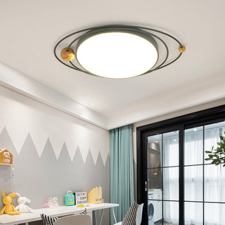 Planet pattern ceiling lamp – luxury LED acrylic close-up