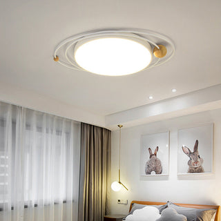 Planet pattern LED ceiling fixture – luxury iron acrylic