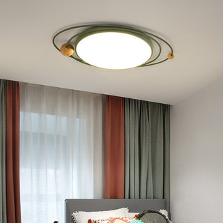 Iron acrylic planet ceiling light – luxury LED bedroom