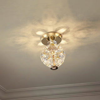 LED crystal ball ceiling fixture – medieval semi-flush mount