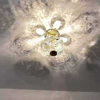 Medieval crystal ball ceiling light LED – semi-flush glow