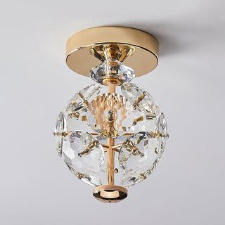 Medieval LED Ceiling Light - Modern Crystal Ball Light Semi-Flush Mount Fixture