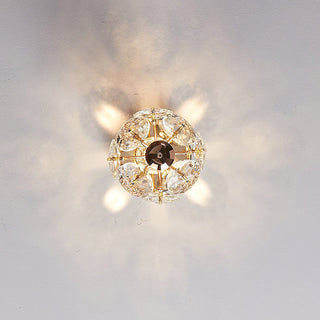 Medieval LED Ceiling Light - Modern Crystal Ball Light Semi-Flush Mount Fixture