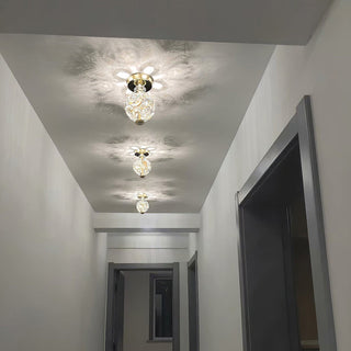 Medieval LED Ceiling Light - Modern Crystal Ball Light Semi-Flush Mount Fixture