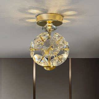 Medieval LED Ceiling Light - Modern Crystal Ball Light Semi-Flush Mount Fixture