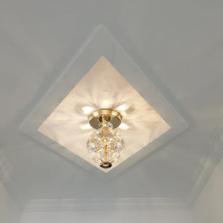 Medieval LED Ceiling Light - Modern Crystal Ball Light Semi-Flush Mount Fixture