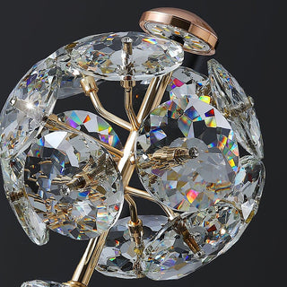 Medieval LED Ceiling Light - Modern Crystal Ball Light Semi-Flush Mount Fixture
