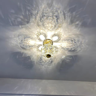 Crystal ball ceiling lamp semi-flush – medieval LED modern