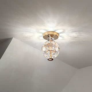 Modern LED crystal ceiling lamp – semi-flush medieval installed