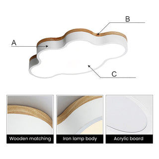 LED cloud ceiling light, soft atmospheric flush mount lamp