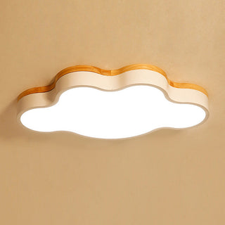 Modern cloudscape flush mount ceiling light close-up detail