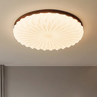 Cream LED ceiling lamp, French style flush mount dining