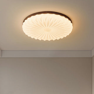 French modern ceiling fixture installed, cream LED dining