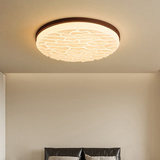 French cream flush mount ceiling light, modern LED dining