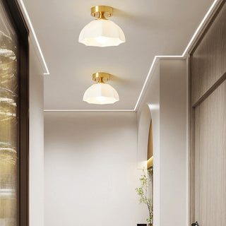 Mini Nordic ceiling fixture in white, Scandinavian bedroom design