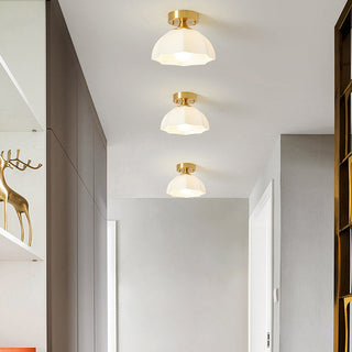 Scandinavian mini ceiling fixture, small white Nordic lamp