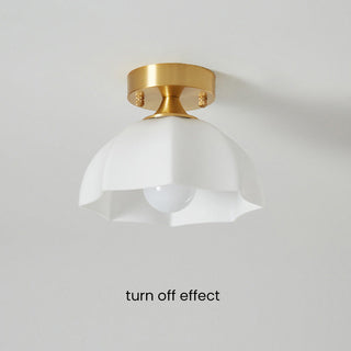 Nordic Ceiling Light - Mini White Ceiling Fixture | Scandinavian Lighting for Bedroom & Dining