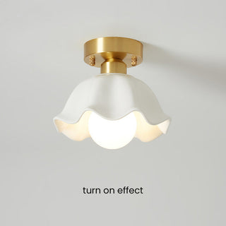 Nordic Ceiling Light - Mini White Ceiling Fixture | Scandinavian Lighting for Bedroom & Dining