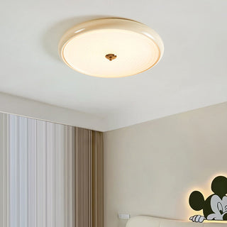 Circular LED ceiling lamp – modern flush mount white fixture