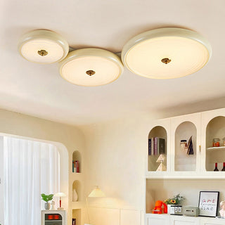 White flush mount LED ceiling lamp – circular modern fixture
