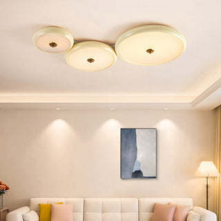 Modern circular ceiling light LED – flush mount white design
