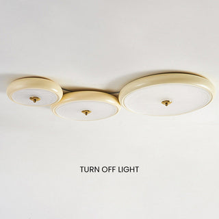LED flush mount white ceiling lamp – circular modern bedroom