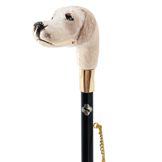 gold-plated dog handle 24K brass tongue long handle handmade Italian luxury shoehorn close-up