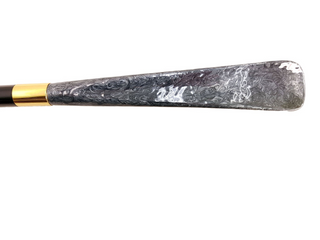 enameled dolphin handle handmade Italian luxury shoehorn side view