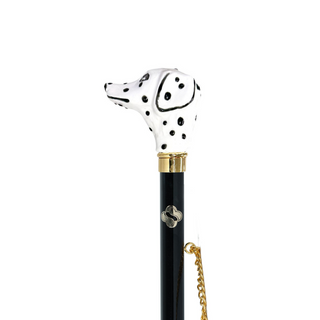 hand-painted Dalmatian handle long handle handmade Italian luxury shoehorn close-up