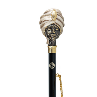 gold-plated brass handle long handle handcrafted Italian luxury shoehorn close-up