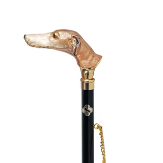 24K gold crystal adorned handle handmade Italian luxury shoehorn close-up