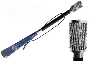 Swarovski crystals gift box handmade Italian luxury shoehorn front view