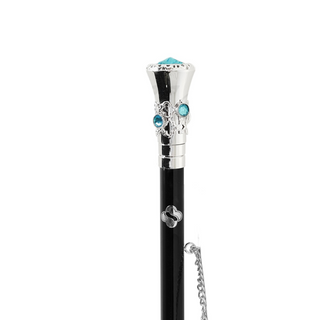 silver-plated long handle handcrafted Italian luxury shoehorn close-up
