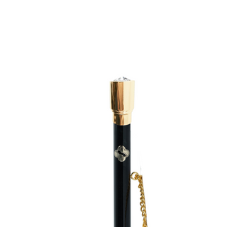 24K gold brass handle gift box handmade Italian luxury shoehorn close-up