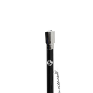 silver-plated 53cm handmade Italian luxury shoehorn close-up