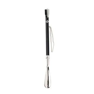 silver-plated 53cm handmade Italian luxury shoehorn side view