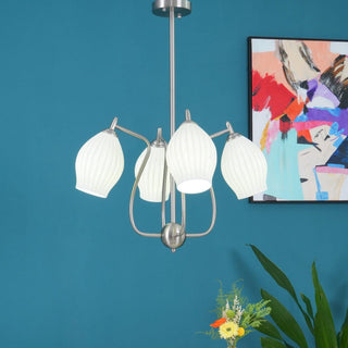 Modern ceramic flower ceiling chandelier pendant light close-up