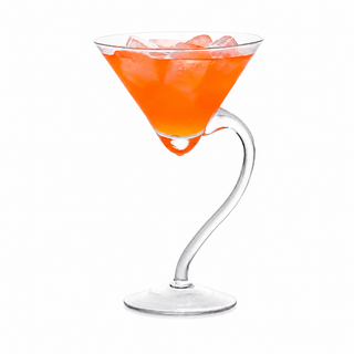 side bend cocktail glass stylish modern barware 230ml front view