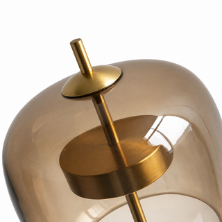 Glass Globe Lamp – Modern Bedside Table Lamp With LED Warm White Light
