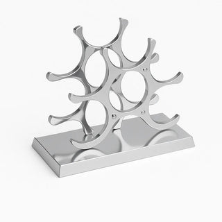stainless steel wine rack 6 bottle wine holder modern compact organizer close-up