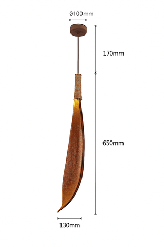 Wooden Pendant Light – Bamboo Hanging Lamp With Adjustable Cord | Wabi-Sabi Lighting