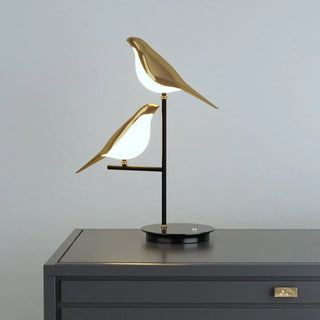 Luxury elegant table lamp with gold accent — soft warm light