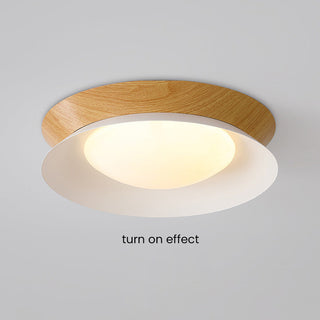 Modern flush ceiling light LED – wood grain realistic texture