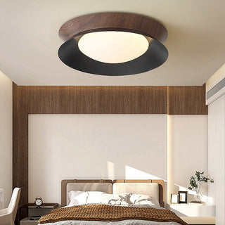 LED Wood Grain Ceiling Light – Modern Flush Mount Fixture With Realistic Texture